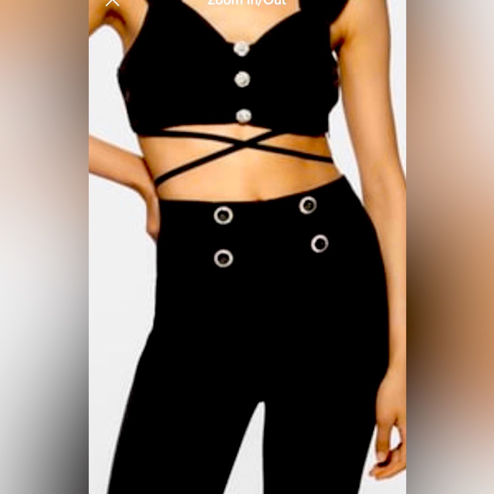 STRAPPY JEWEL BUTTON TOP sized from XS to L NWT